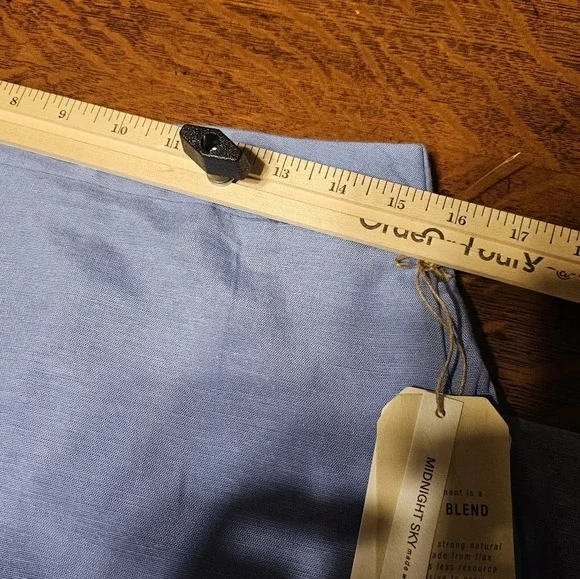 Midnight Sky Blue Tiered Linen Blend Long Skirt Women's Size Large NWT - Picture 11 of 11